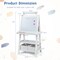 3-in-1 Kids Art Easel with Double-Sided Blackboard-Whiteboard and Paper Roll and Storage Shelves